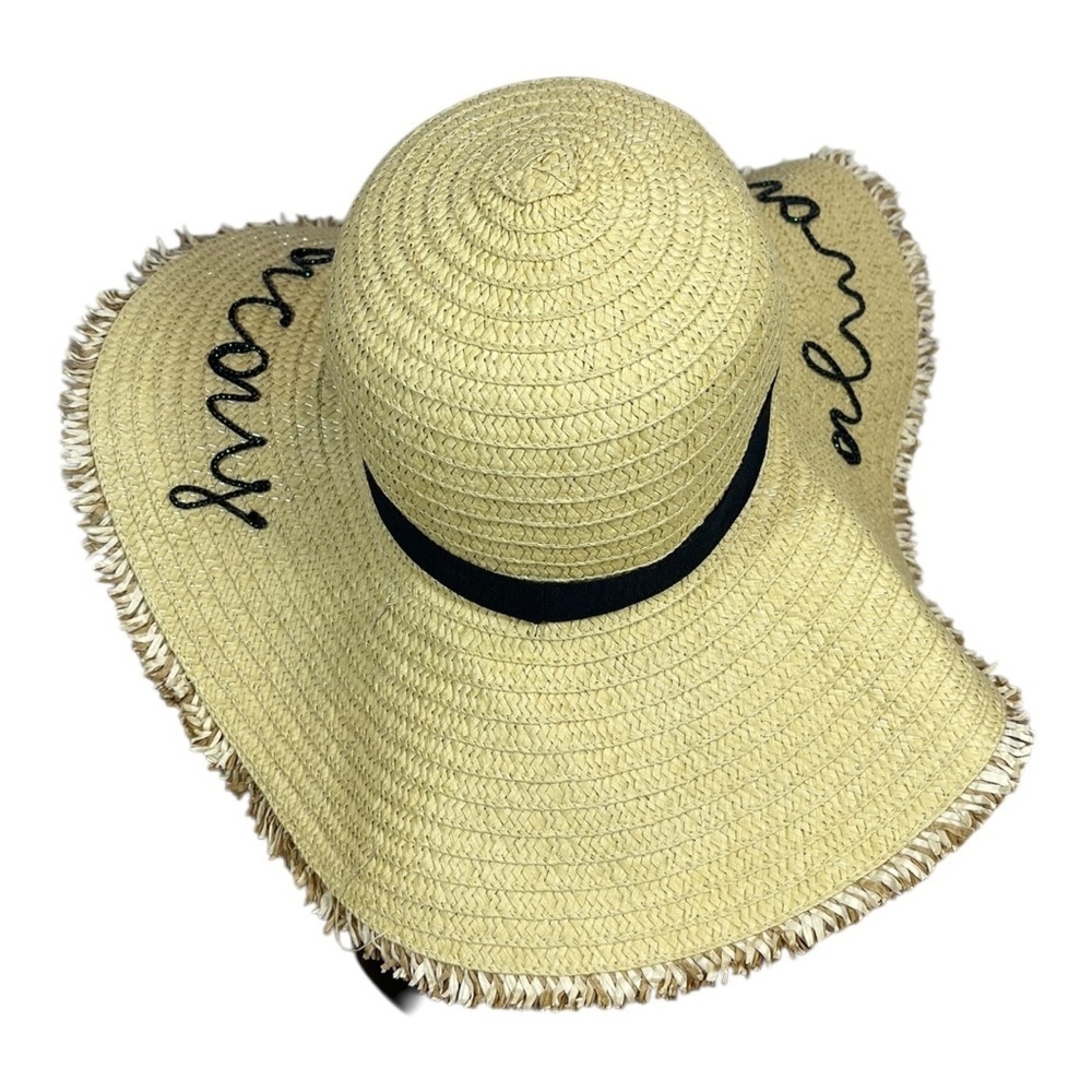 NWOT Always On Vacay Floppy Straw Hat O/S - Picture 3 of 6
